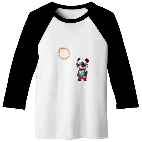Panda Pet Totality Panda Solar Eclipse 08042024 Cute Eclipse Girls Baseball Tees