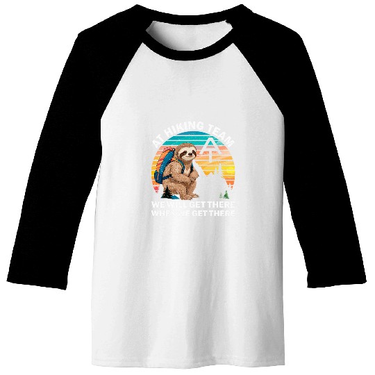 Sloth Pet Hiking team Appalachian Trail AT Thru Hiking Baseball Tees