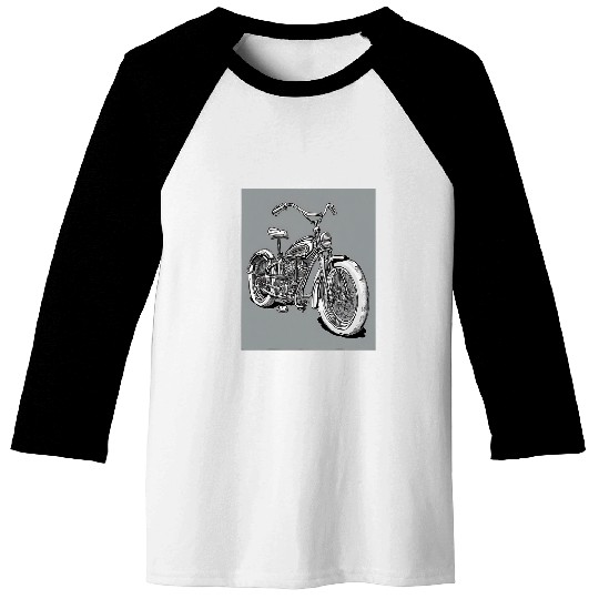 Lowrider Bike Stylish Sketch Baseball Tees