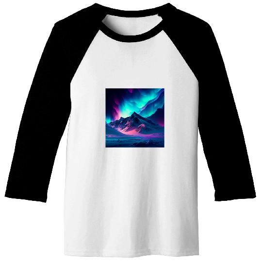 Northern Lights Aurora Borealis 1 Baseball Tees
