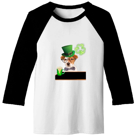 Beer Fun Jack Russell St Patricks Day Irish Green Beer Hat Baseball Tees