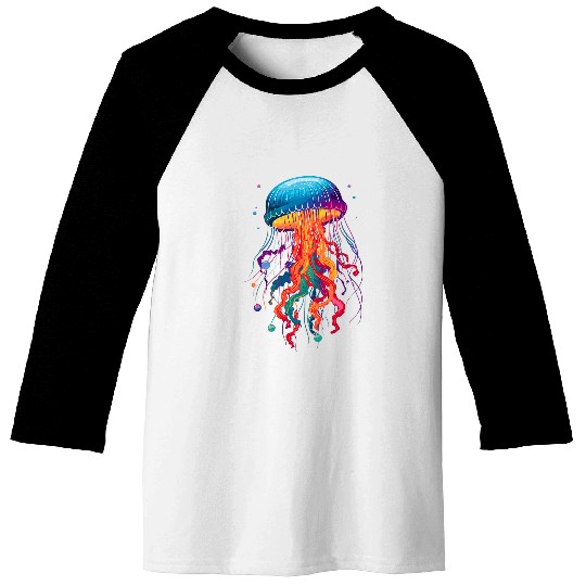 Jellyfish Ocean Animal Scubas Diving Jelly Fish Baseball Tees