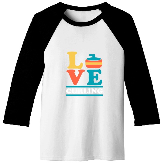 Love Curling Curler Sport Lover Curling Stone Baseball Tees