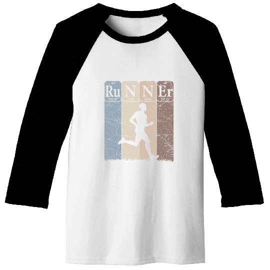 Runner Periodic Table Elements Running Retro Jogger Baseball Tees