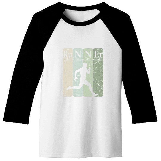 Runner Periodic Table Elements Running Retro Jogger 1 Baseball Tees