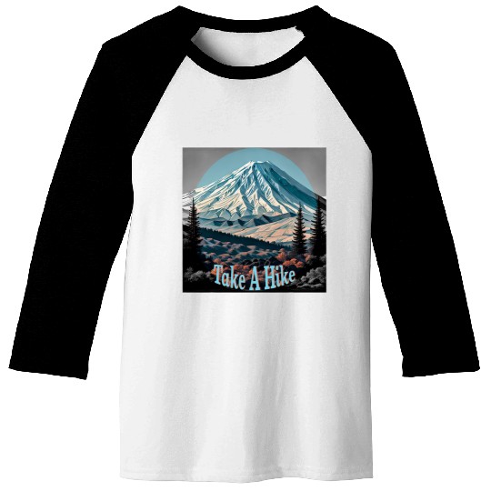 Take a hike mountain trails outdoor adventure fun sun Baseball Tees