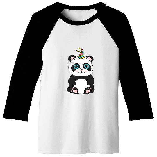 Panda Pet Birthday Party Animal Cartoon Baseball Tees