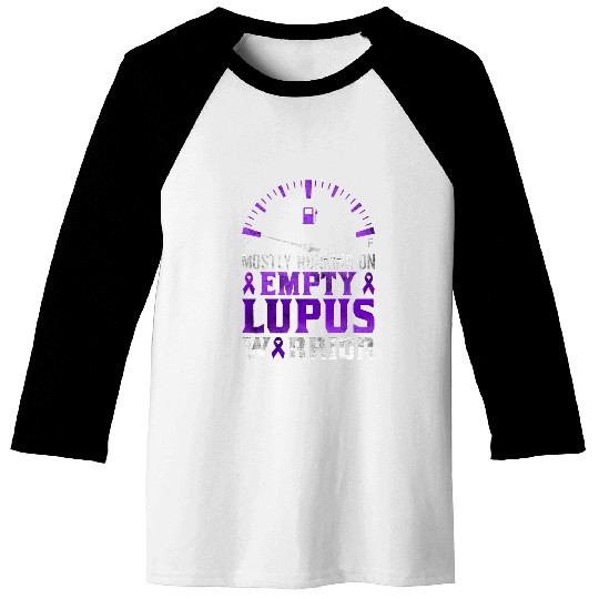 Running on empty Lupus Warrior Lupus Awareness Month Baseball Tees