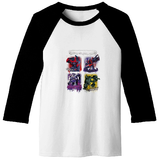 Transformers Classic Characters Graffiti Painted Walls Retro Baseball Tees
