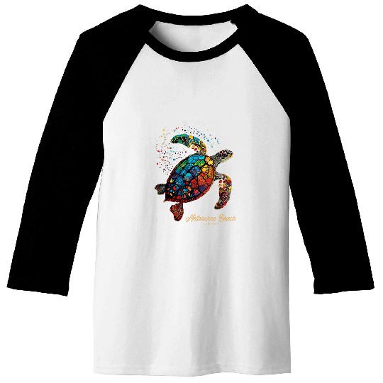 Turtle Pet Melbourne Beach FL Florida Tribal Sea Turtle Vacation Baseball Tees