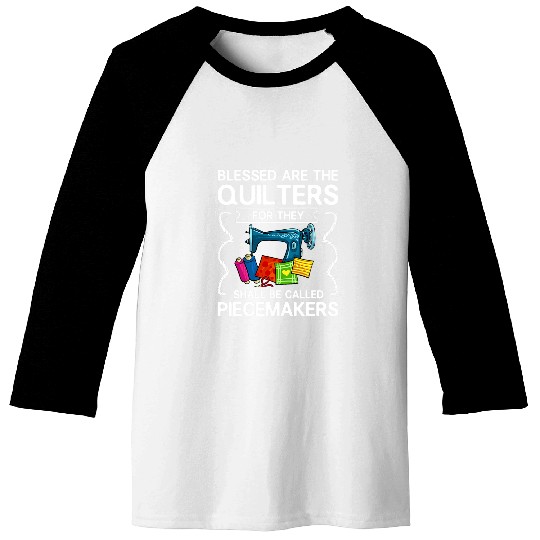 Sewing Machine Patchwork Quilt Quilter Baseball Tees