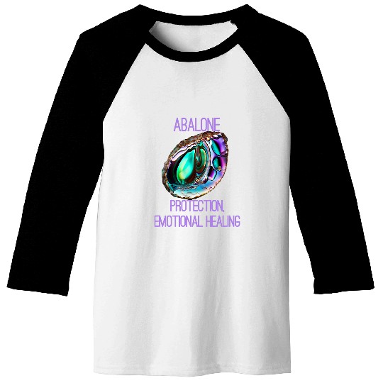 Abalone Shell Art Crystal Protection Healing Abalone Design Baseball Tees