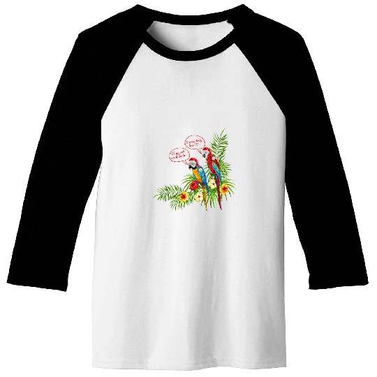 Christmas Graphic Casual Tee funny parrot joyful xmass Time Baseball Tees