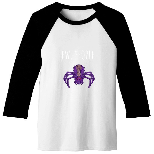 Lacrosse Gift Ew People Scary Summer Spider Distressed Baseball Tees