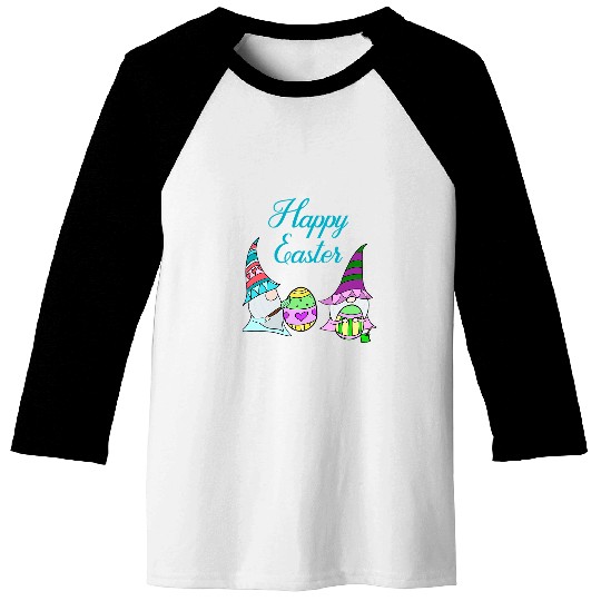 Cute Easter Gnomes Painting Easter Eggs Basket Happy Spring Baseball Tees