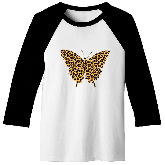 Cute Butterfly Leopard Cheetah Butterfly Lover Baseball Tees