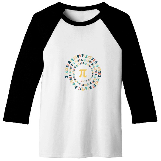 Funny Pi Day   Spiral Pi Math Tee for Pi Day 3 14 21 Baseball Tees