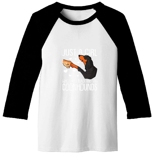 Coonhounds dog mom Black and Tan Coonhound Baseball Tees