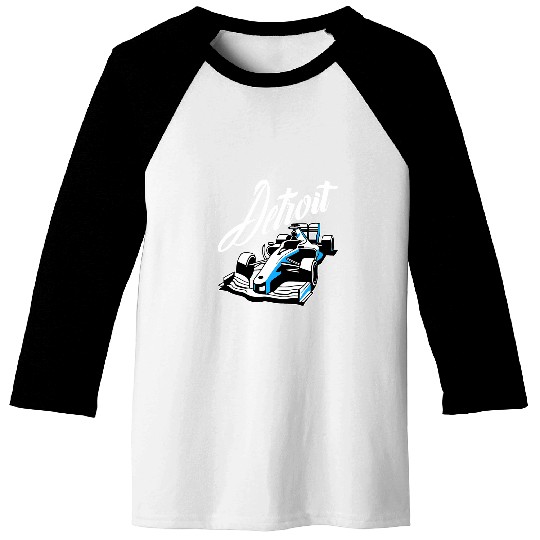 Detroit Motor City vintages Formula Car Racing Graphic Baseball Tees