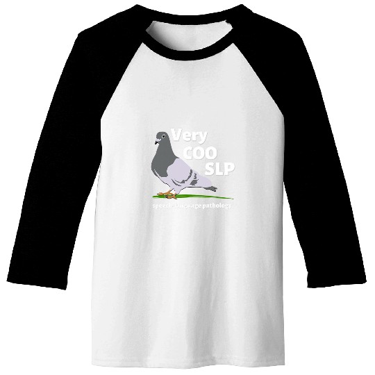 Funny Speech Therapist SLP Speech Language Pathology Pigeon Baseball Tees