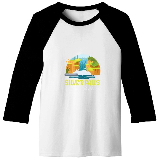 Oregon Waterfalls Silver Falls State Park Souvenir Baseball Tees