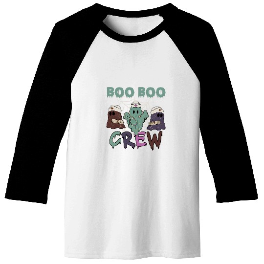 Boo Boo Crew ghosts Doctor Paramedic nurses Halloween Baseball Tees