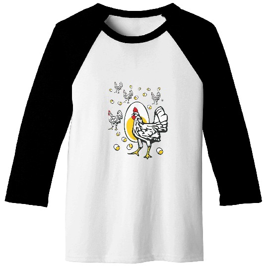 Chicken Lover Roseanne Chicken 2Funny Roseanne Rooster and Egg Men Boy Baseball Tees