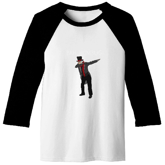 Dabbings Scrooge s ArtDickens Christmas Carol Bah Humbug Baseball Tees