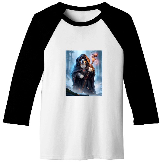 Bernese Mountain Dog Wizard Funny Magic 1 Baseball Tees