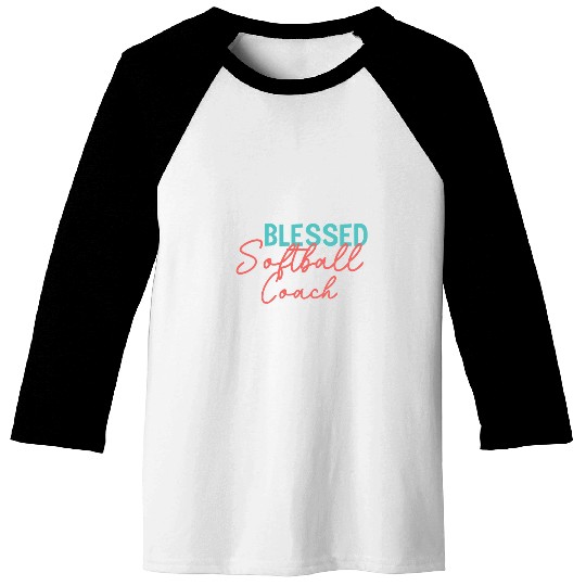 Blessed Softball Coachs Christian Baseball Tees