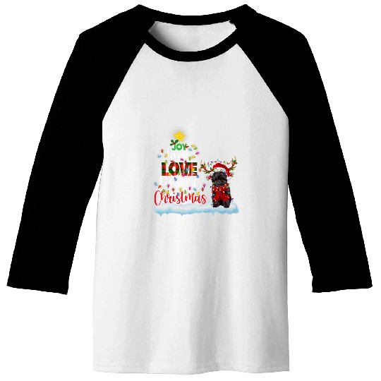 Affenpinscher Santa Hat Reindeer Costume Christmas Light Baseball Tees