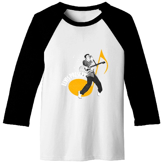 Elvis Presley Official Music Note Baseball Tees
