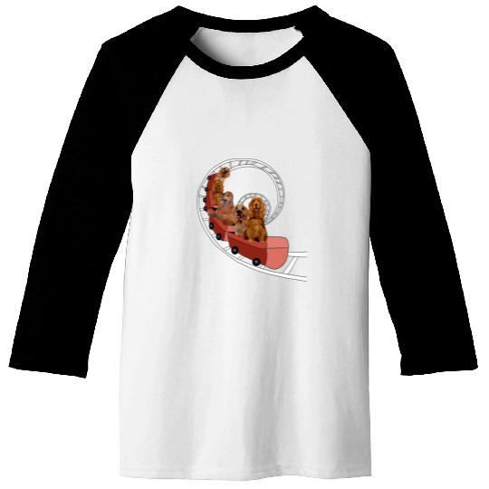 Funny Cocker Spaniel Gifts Dog Lovers Roller Coaster Womens Baseball Tees