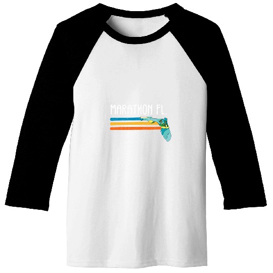 Florida Keys Marathon Island Vacation vintages Retro Baseball Tees