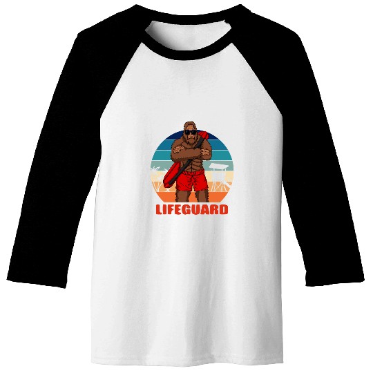 bigfoots Sasquatch cryptozoology lifeguard apparel Baseball Tees