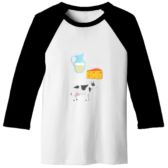 Cow Lover Milk Cheese Cow Computer Nerd Geek Coder Funny Design Baseball Tees