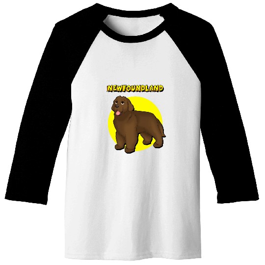 Cute Brown Newfoundland Baseball Tees