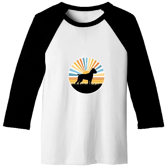 Cane Corso Dog Mom Dog Dad Retro Sunset Pet Baseball Tees