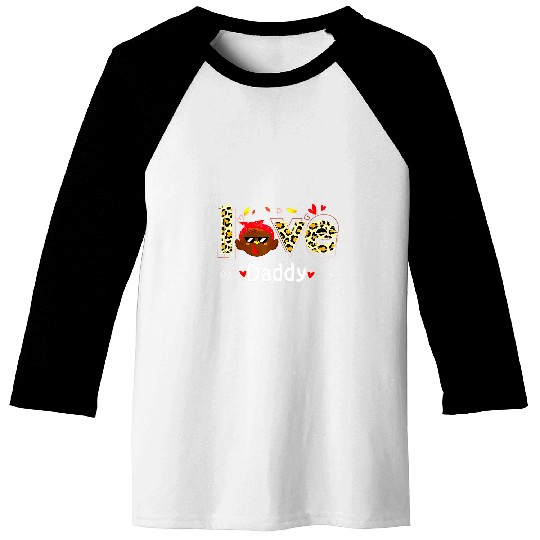 love daddy leopard print cute turkey thanksgiving day Baseball Tees