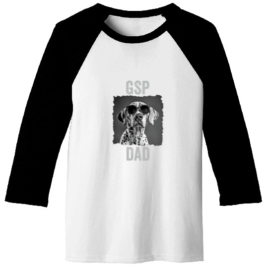 German Shorthair Pointer Funny GSP DAD Baseball Tees