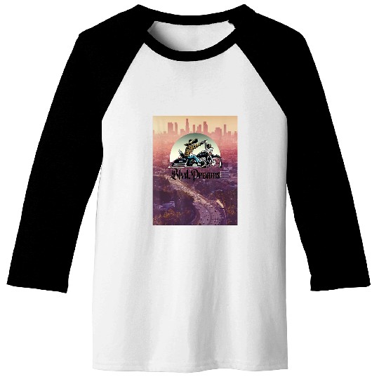 Blvd  Dreams Lowrider Motorcycle Baseball Tees
