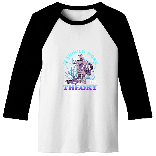 Robotics Theory Robot Engineer Robotics Computer Science Kid Baseball Tees