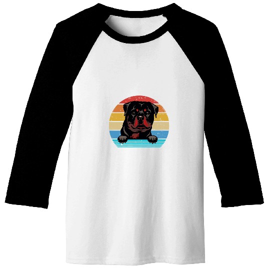 Dog Rottweiler Retro vintages Rottweiler Baseball Tees