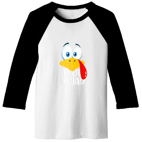 Thanksgiving Running Turkey Trot Squad Baseball Tees
