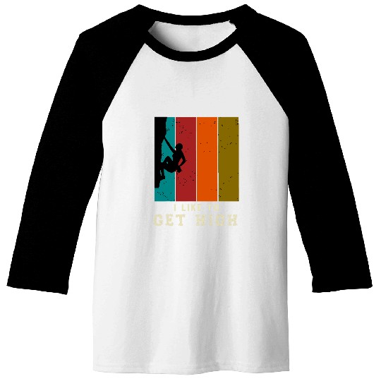 Funny Rock Climbing Mountain Indoor Bouldering Baseball Tees