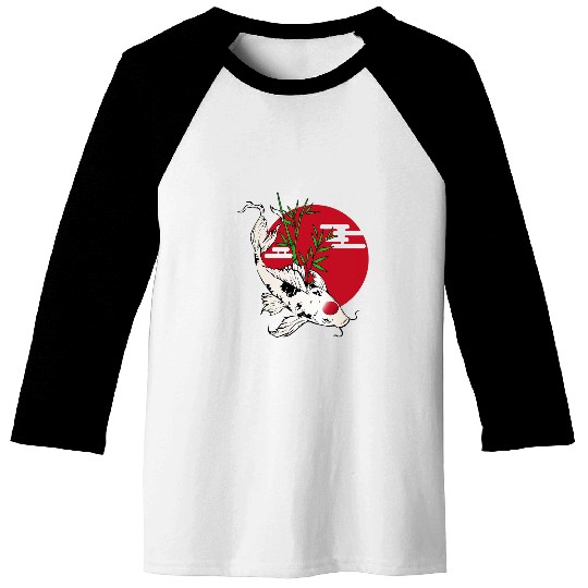 Carp Koi Fish Nishikigoi Fish Baseball Tees