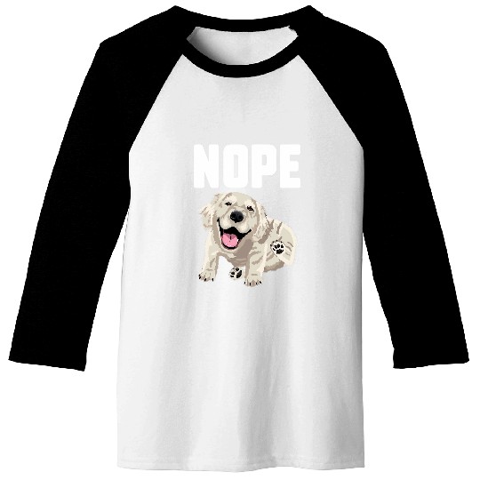 Nope Great Pyrenees Pyrenean Dog Pyr Kawaii Baseball Tees