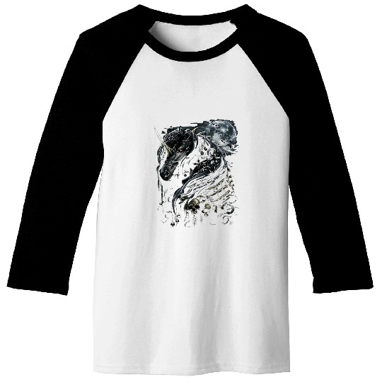Gothic Unicorn Baseball Tees