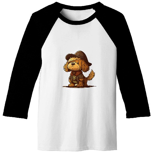 Golden Doodle Dog Art Lovers Baseball Tees
