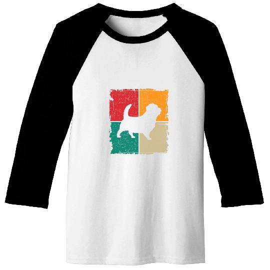 Norfolk Terrier Retro vintages 70s 80s Style 5 Baseball Tees